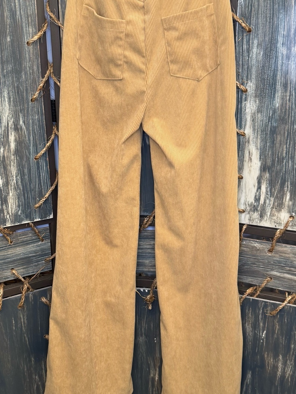 Wide-Leg Corduroy Pants in Camel - Picture 2 of 3